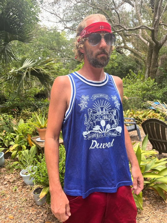 Special Vintage Edition: Royal Blue Basketball Tank One of a Kind