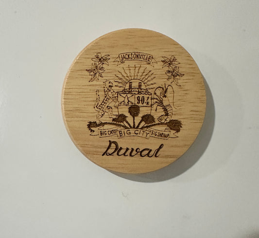 Duval Crest Wooden Bottle Opener Magnet